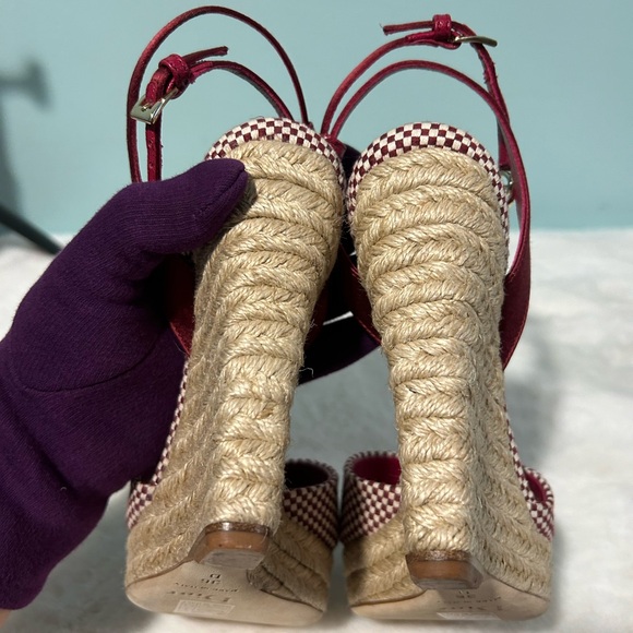 DIOR Wedge Sandals Size 6 US  in excellent condition. Authentic & pre-owned - Picture 5 of 6